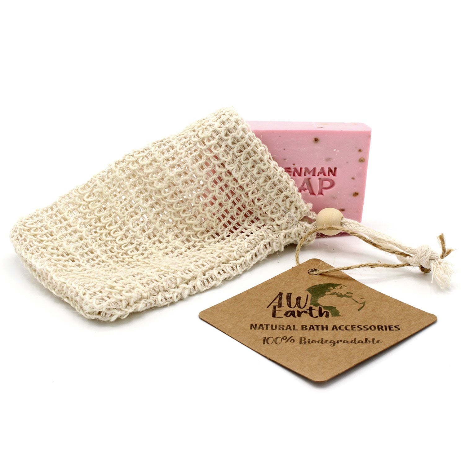 Nature Soap Bag Made from Washed Jute for Eco Friendly Bathing