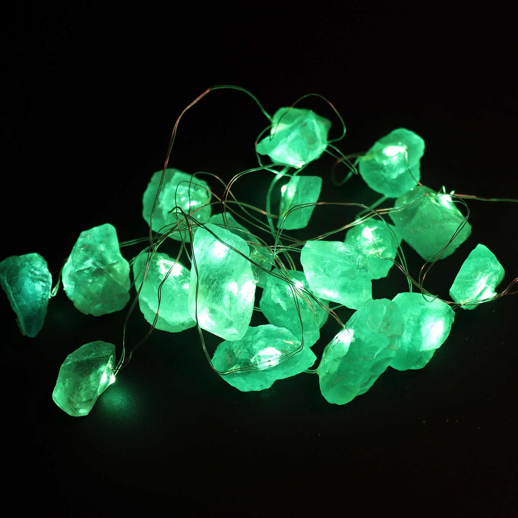 Gemstone Enchantment Lights with Crystal Jade for Indoor Use