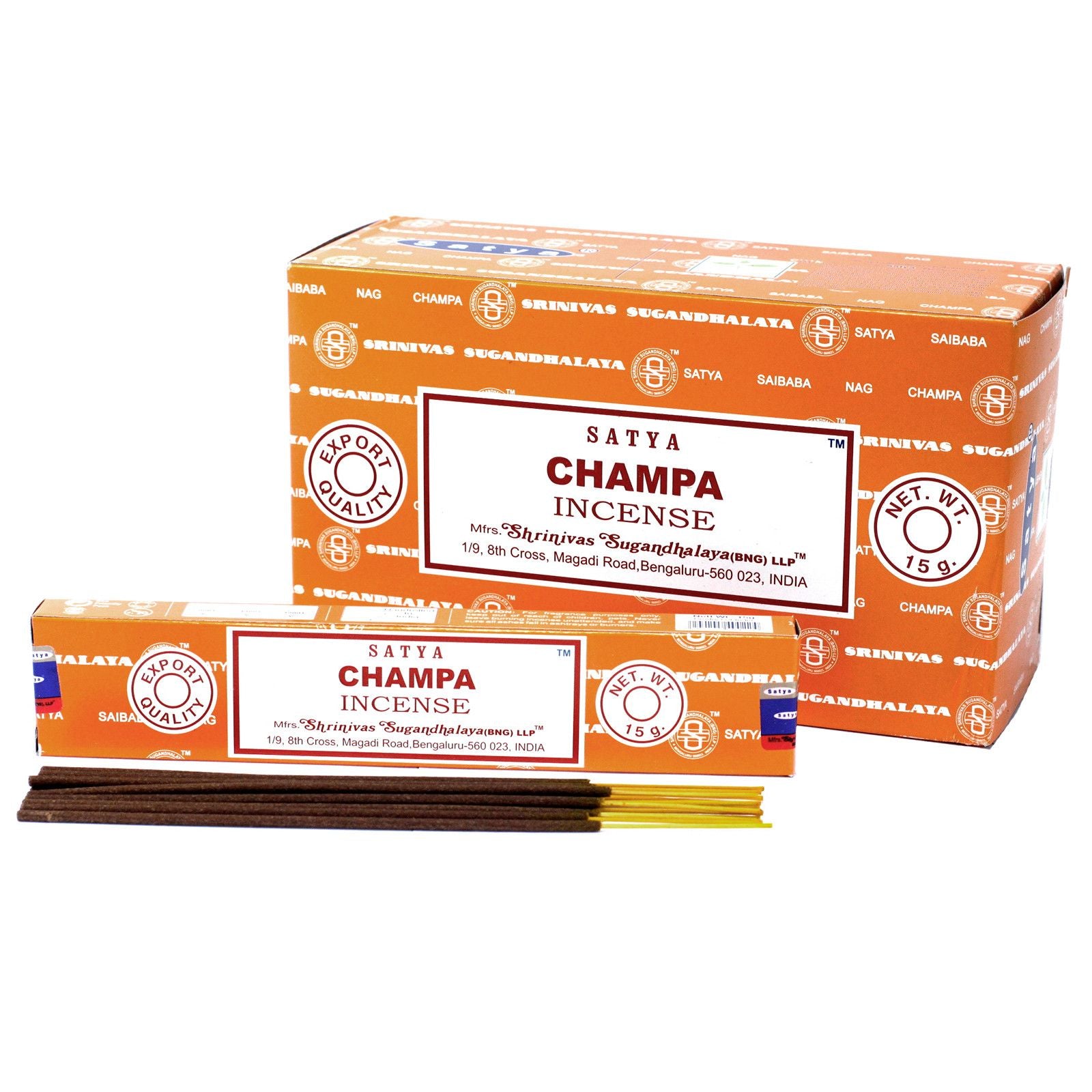 Satya Incense Sticks 15gm with Champa Fragrance for Home Use