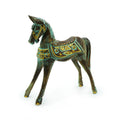Medium Gold & Turquoise Horse Decorative Figure for Home Décor