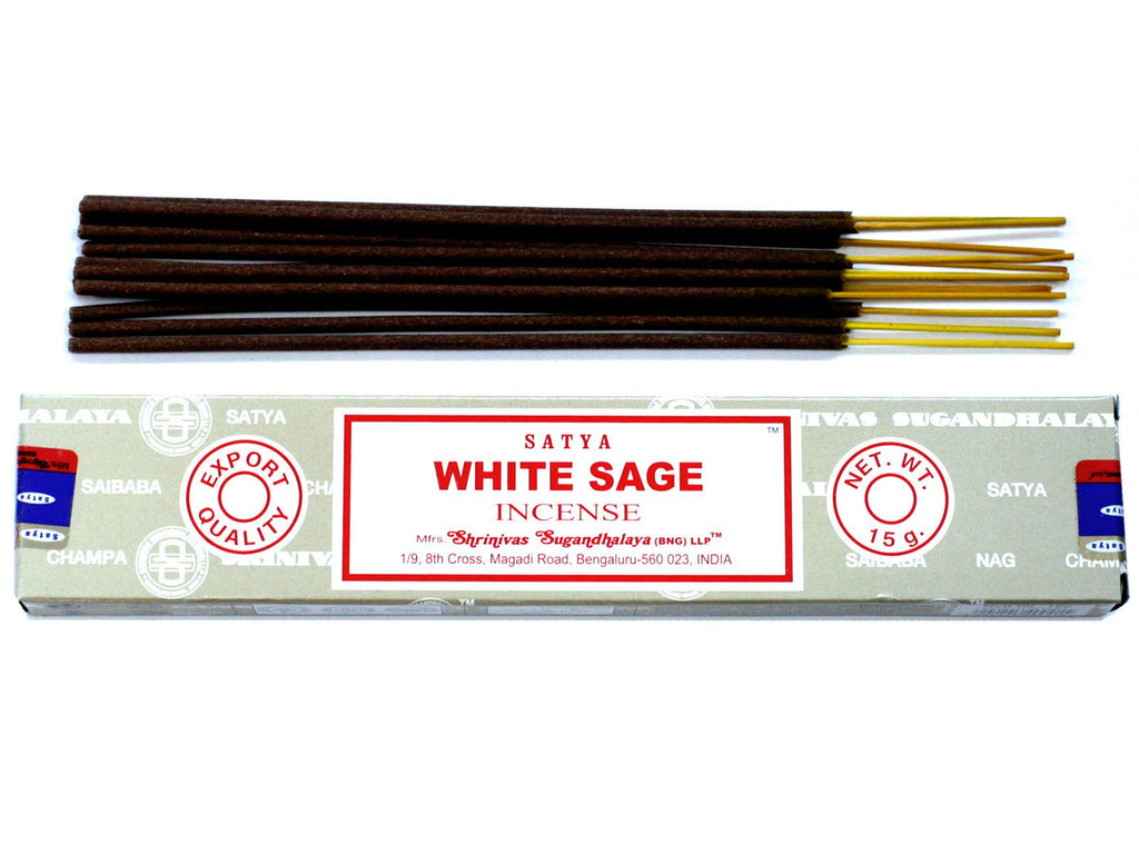 Satya Incense 15gm White Sage Sticks for Refreshing Aroma