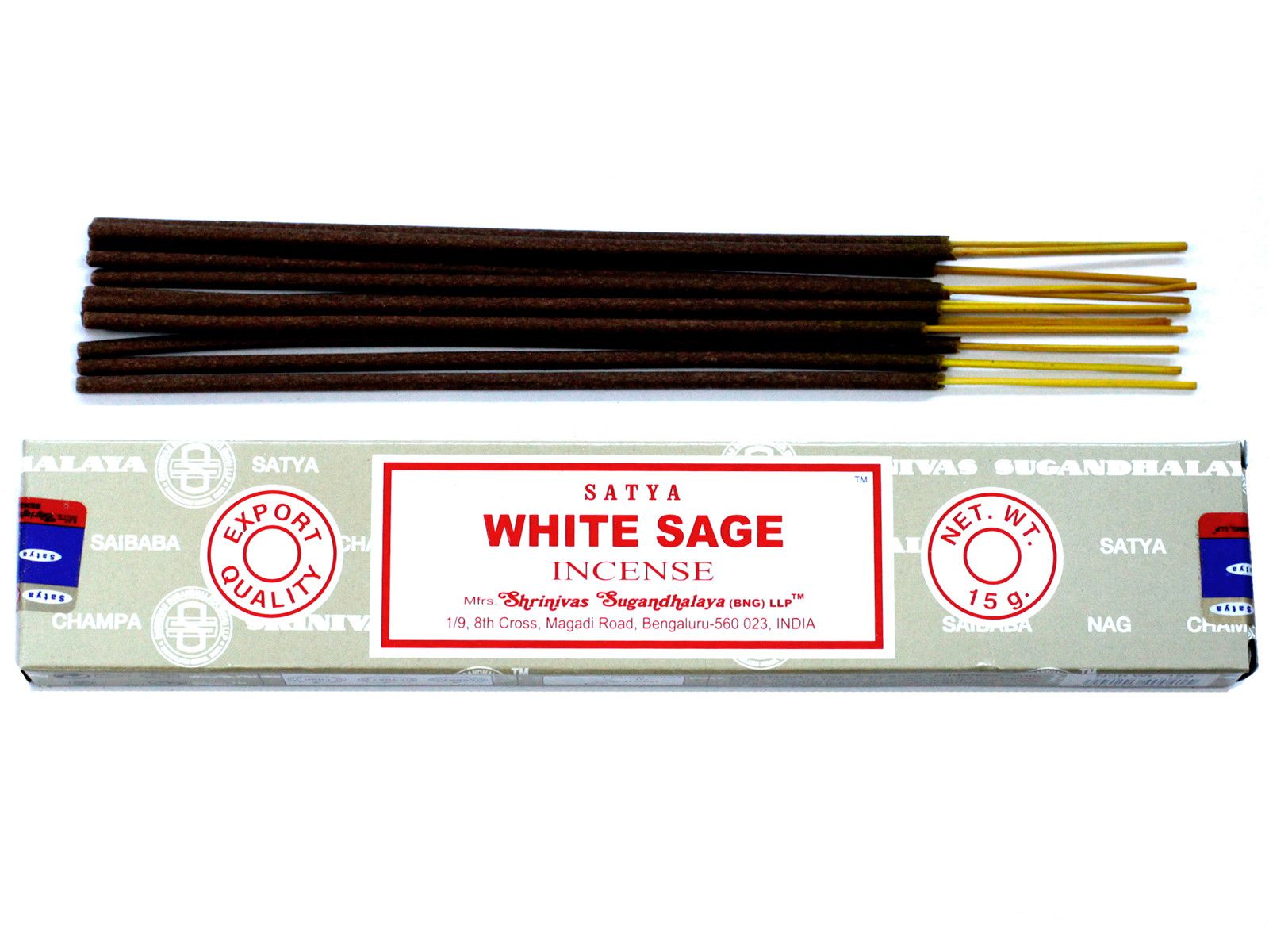 Satya Incense 15gm White Sage Sticks for Refreshing Aroma