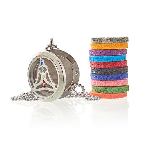 Aromatherapy Jewellery Necklace Yoga Chakra Diffuser 30mm Design