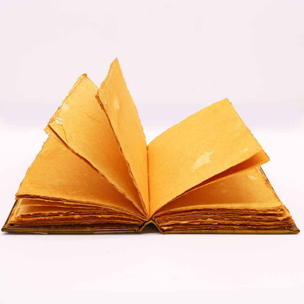 Hefty Coffee Tan Book with Zinc Owl Decor and 200 Pages