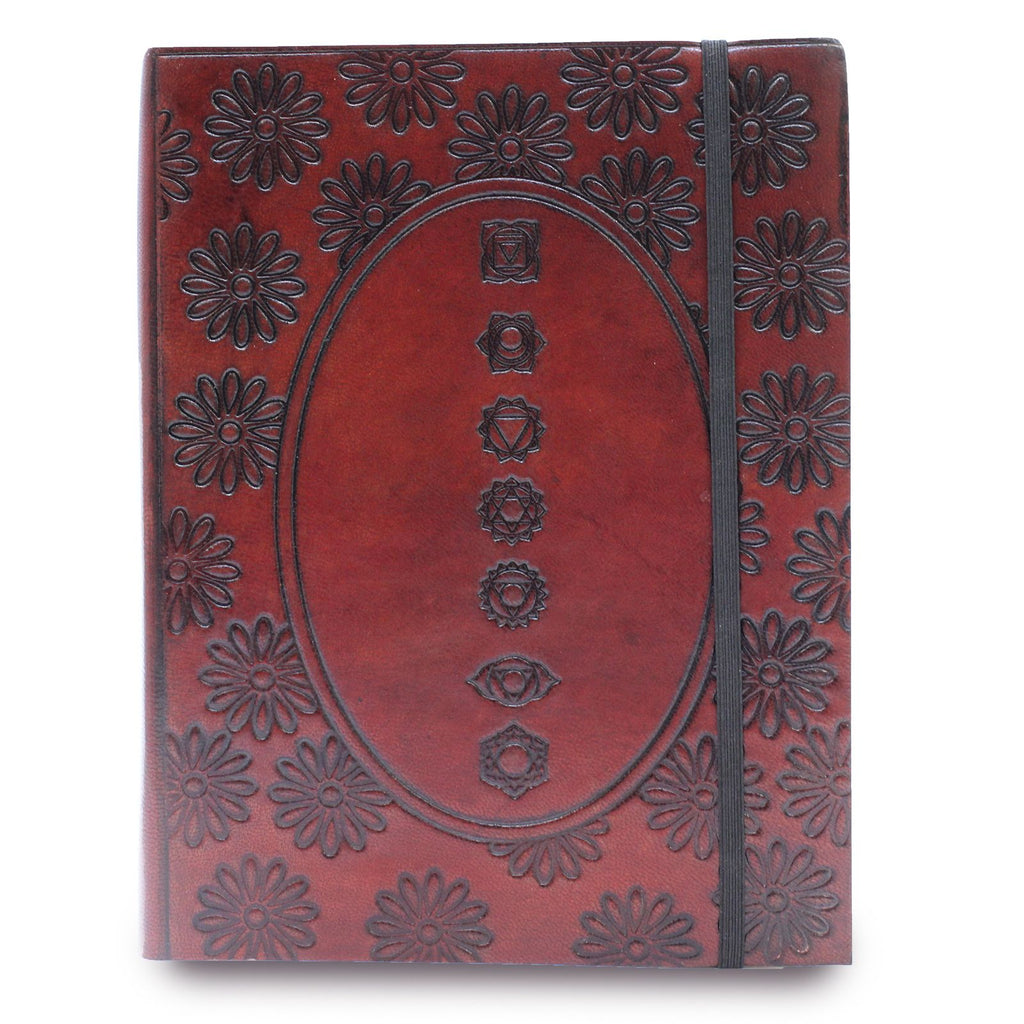 Chakra Mandala Medium Notebook with Strap for Daily Writing Use