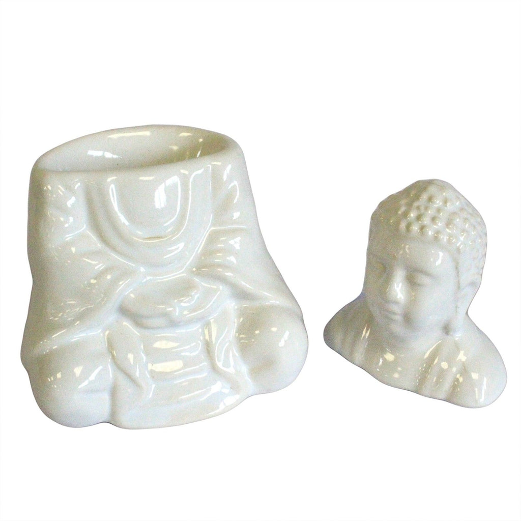 Sitting Buddha Oil Burner White for Fragrance Oils and Wax Melts