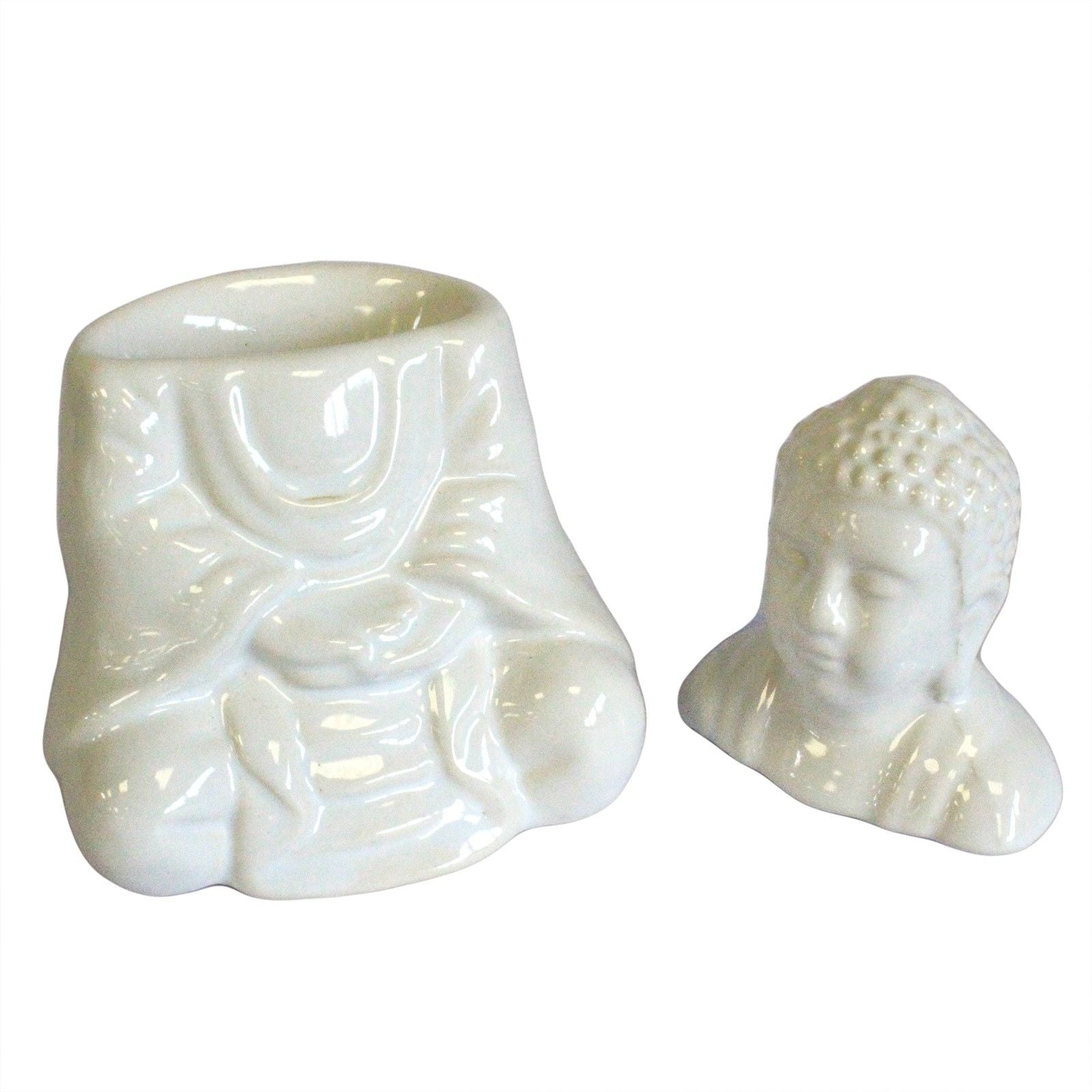 Sitting Buddha Oil Burner White for Fragrance Oils and Wax Melts