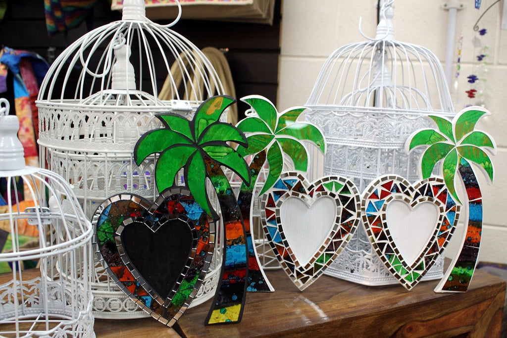 Large Mosaic Coconut Picture Frame Double for Cherished Memories