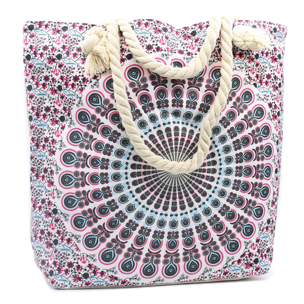 Rope Handle Mandela Bag in Electric Blue for Stylish Storage