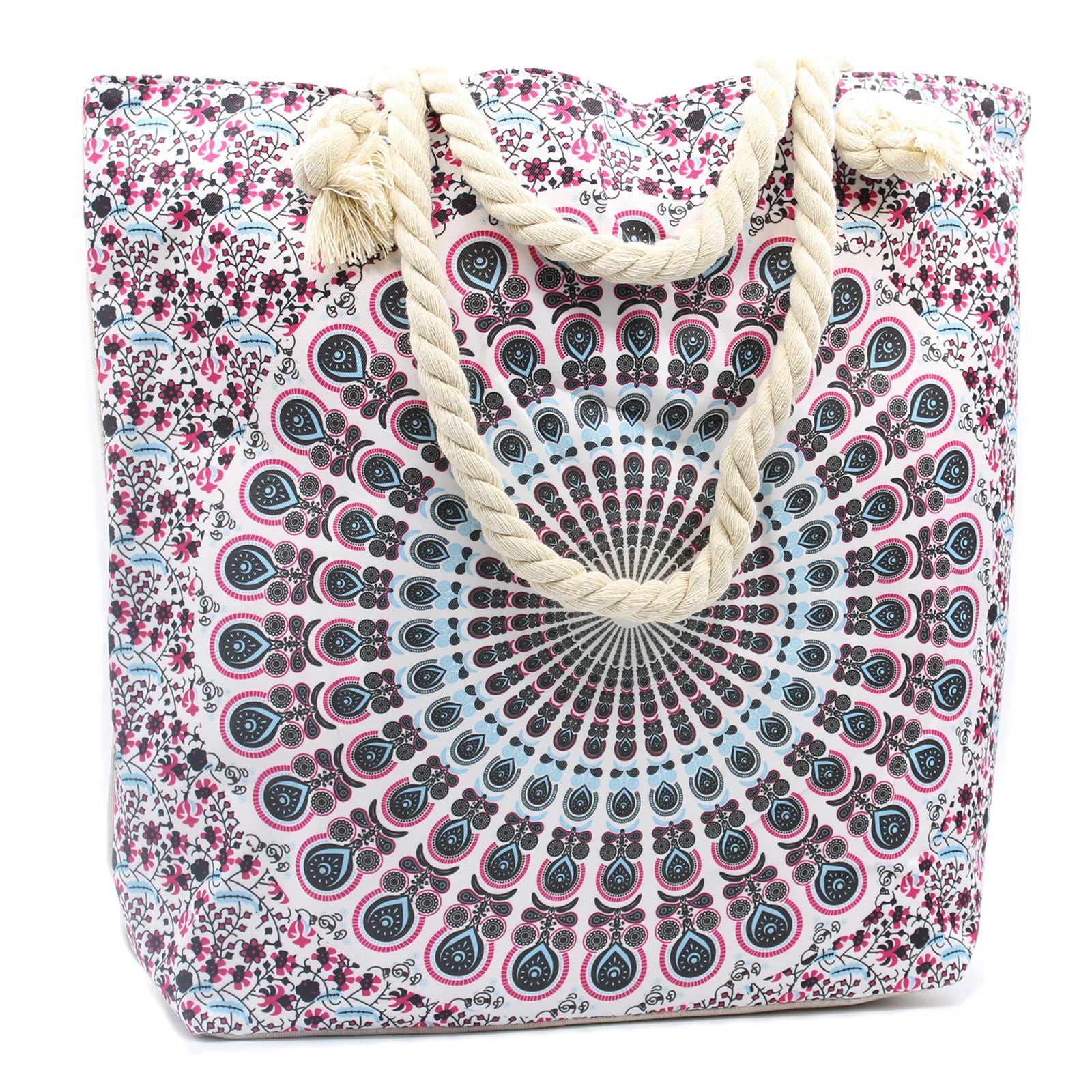 Rope Handle Mandela Bag in Electric Blue for Stylish Storage