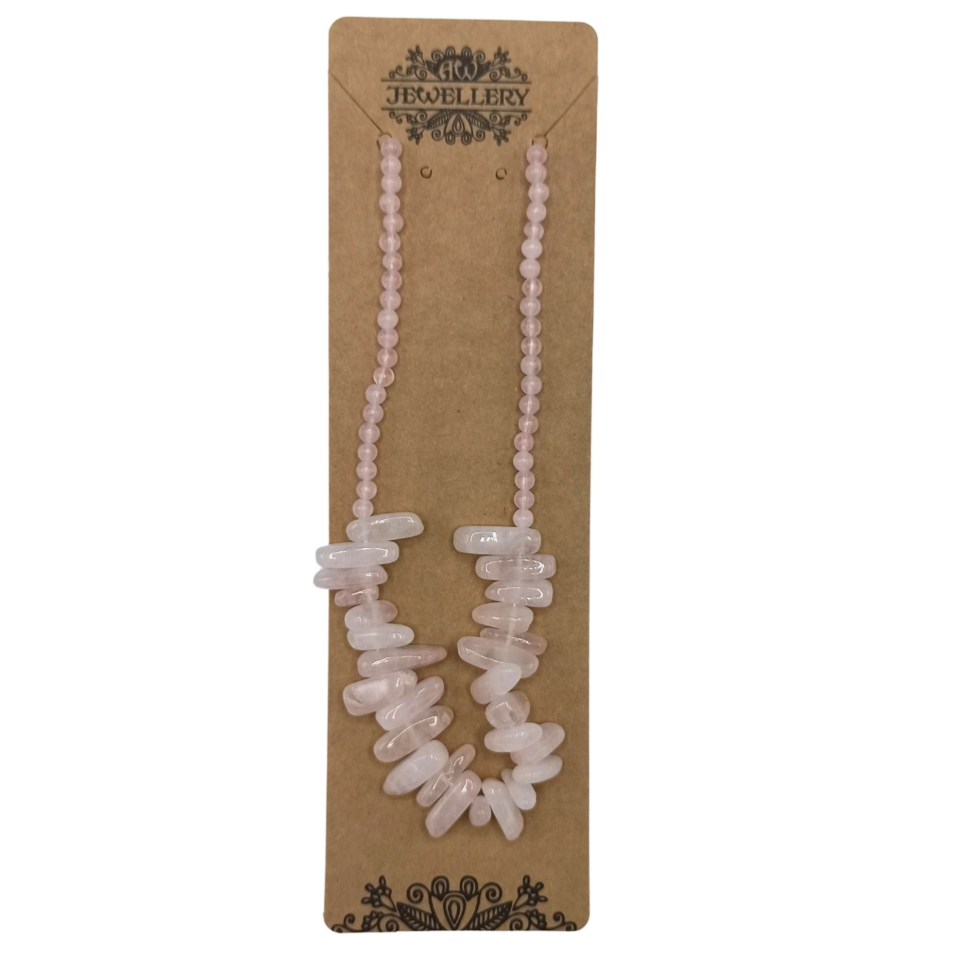 Longstone Gem Necklace in Rose Quartz for Elegant Styling