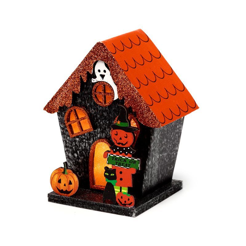 Trick or Treat Pumpkin House Halloween LED Decoration for Home