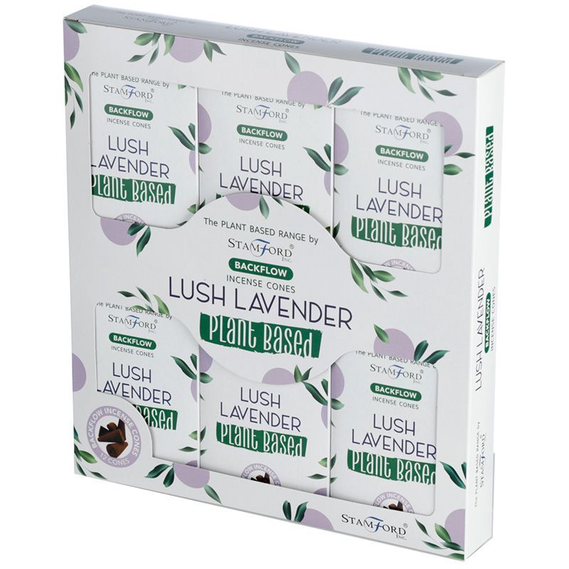 Plant Based Backflow Incense Cones with Lush Lavender Aroma