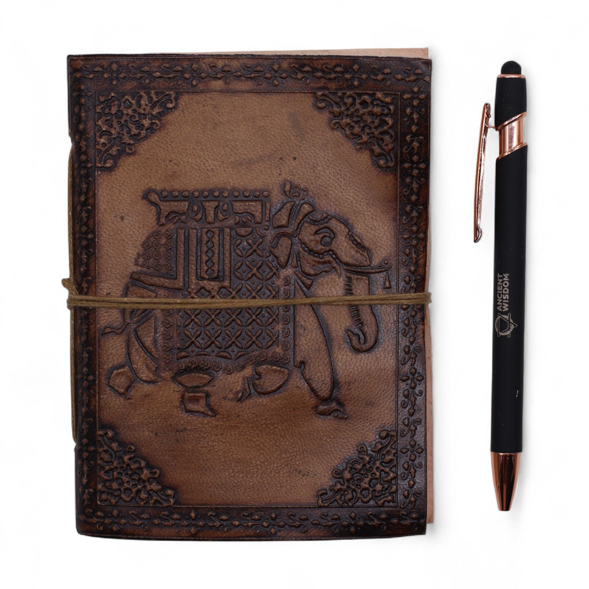 Assorted Leather Notebooks with Unique Embossed Designs