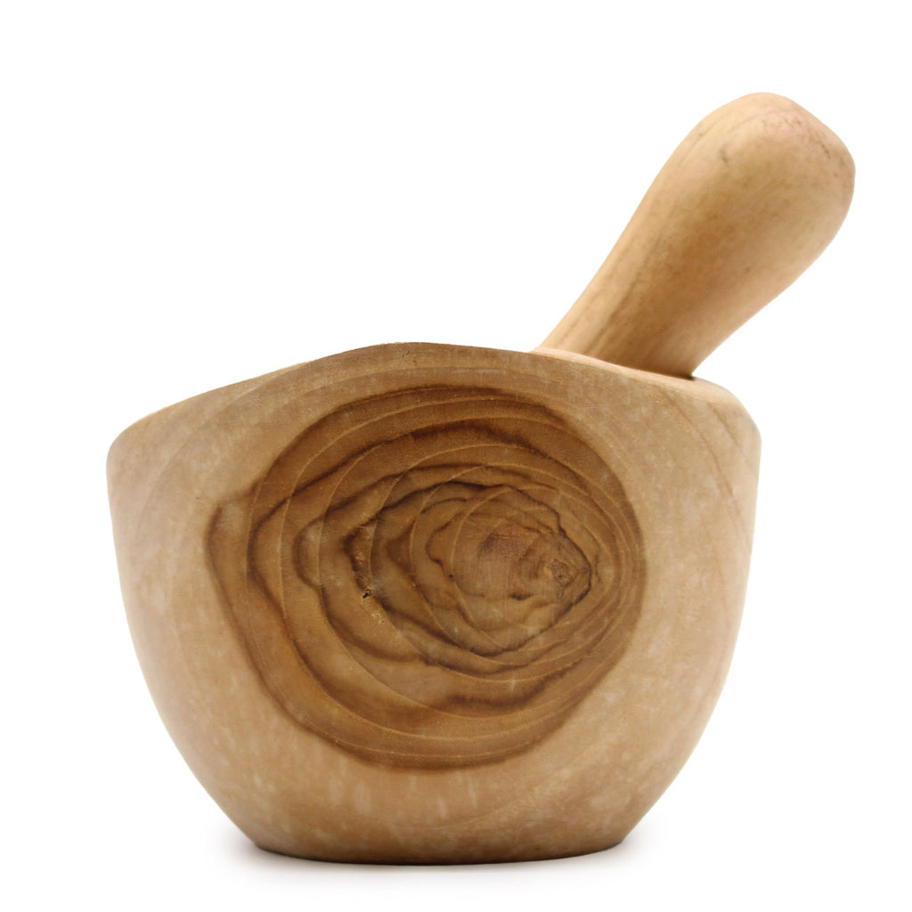 Ergo Teak Pestle and Mortar Medium for Everyday Culinary Use