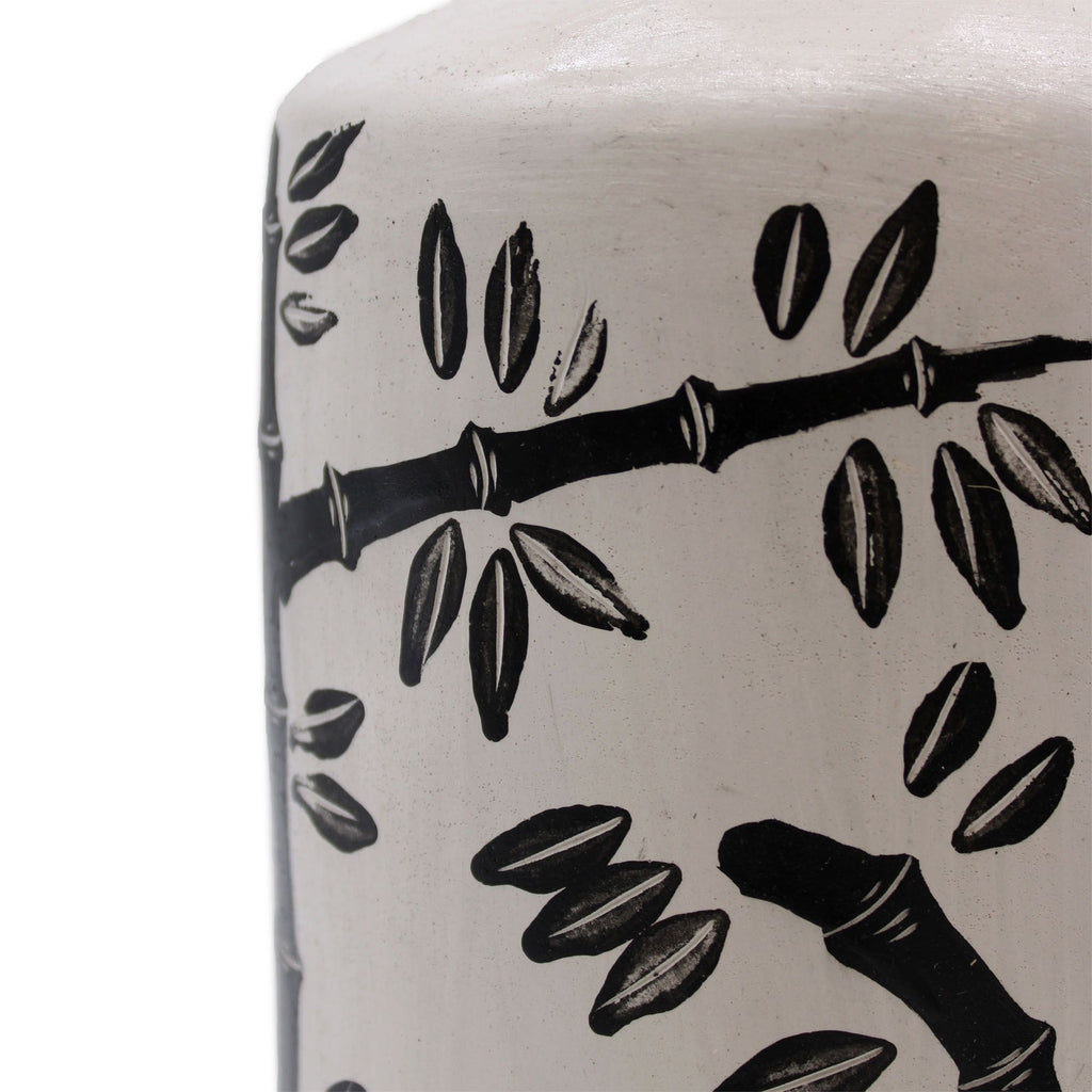 Bamboo Motif Straight Vase Natural for Stylish Home Decor Accent