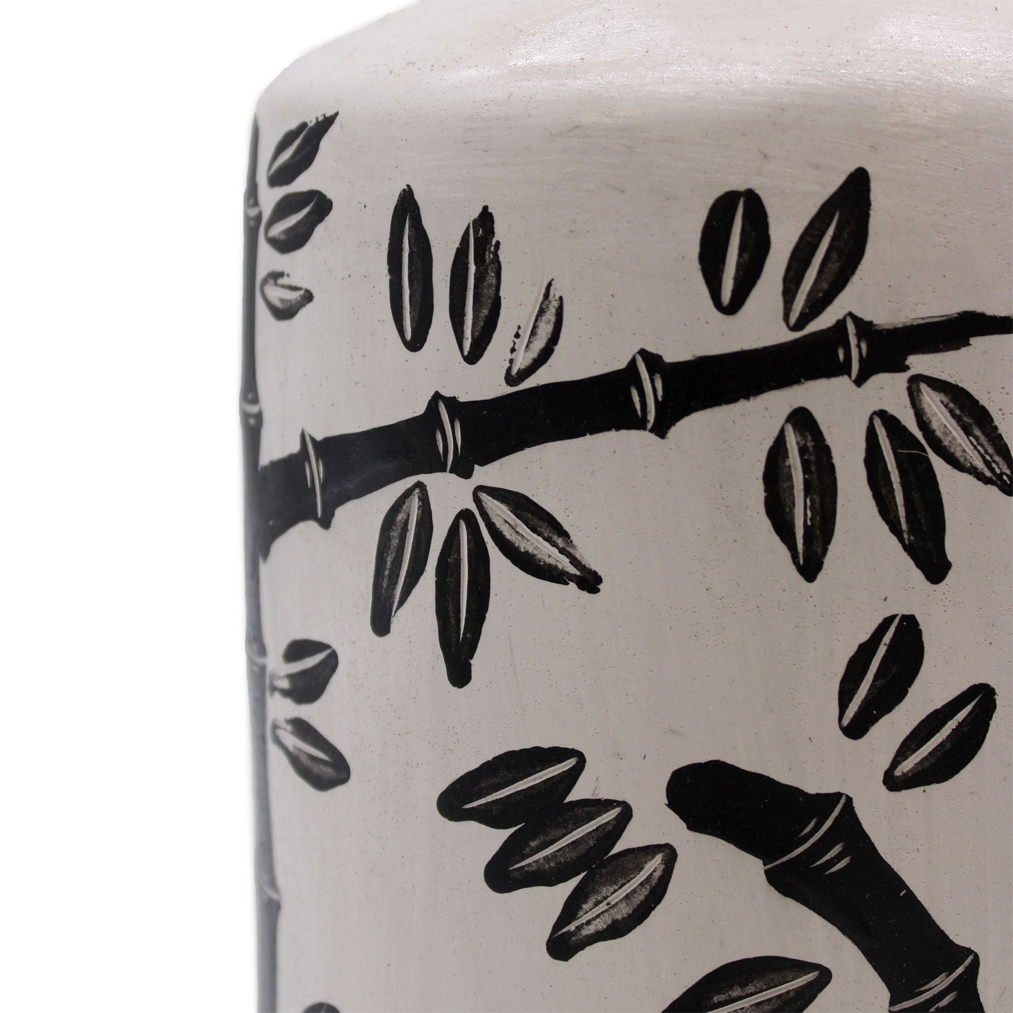 Bamboo Motif Straight Vase Natural for Stylish Home Decor Accent