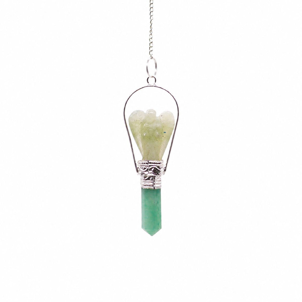Angel Pendulum with Ring- Green Adventurine