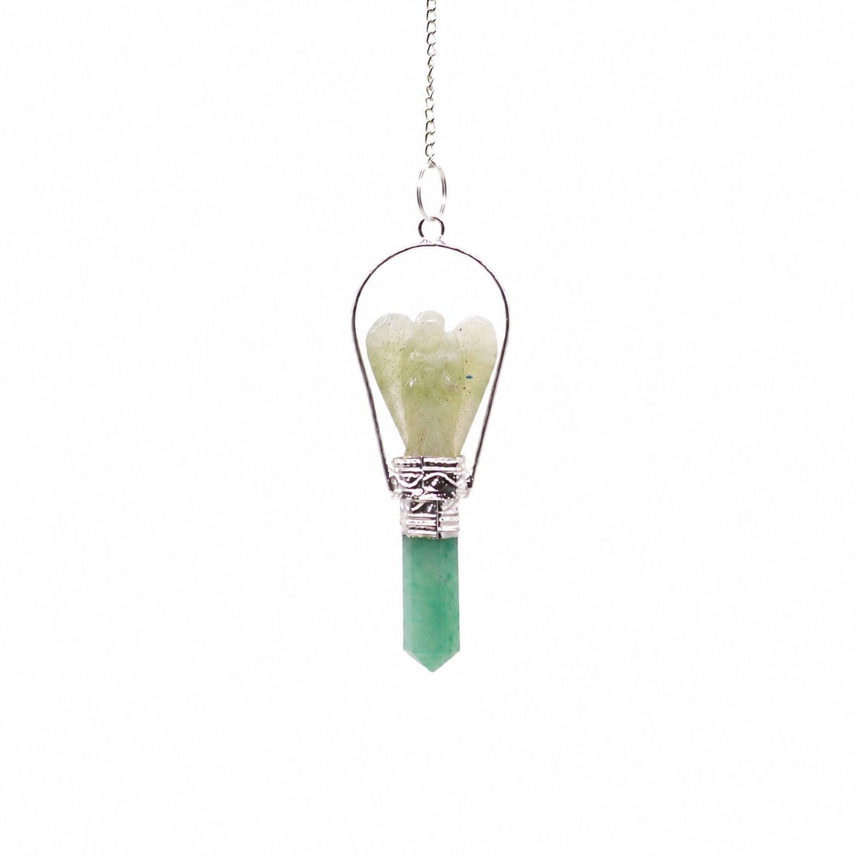 Angel Pendulum with Ring- Green Adventurine