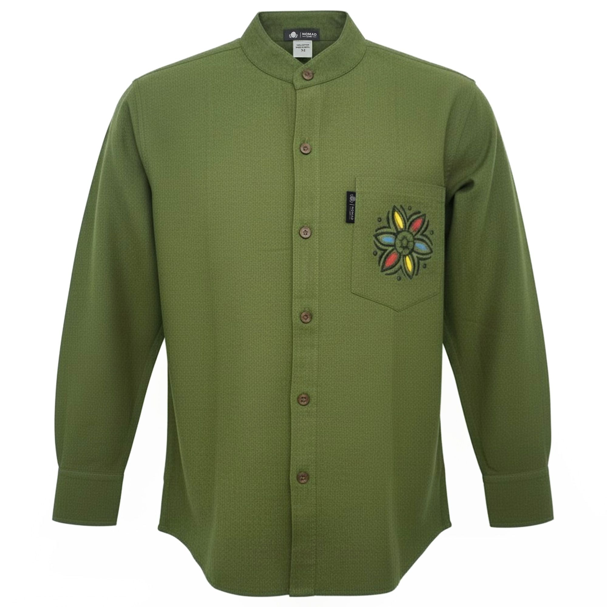 Nomad Sari Kathmandu Shirt in Forest Green for Casual Style