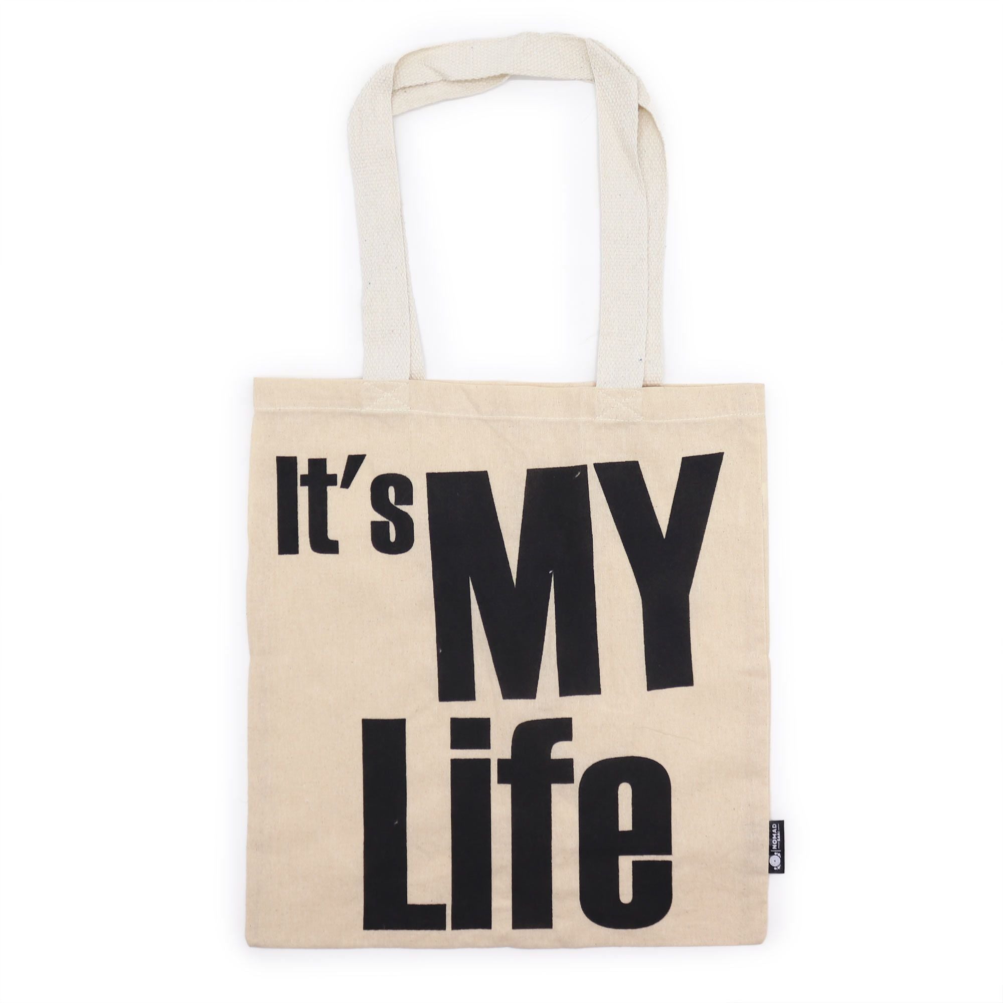 Iconic Basic Tote Bag IT's MY LIFE Natural Cotton Everyday Essential
