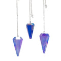 Six Sided Pendulum with Aurora Crystal Blue for Intuitive Practice