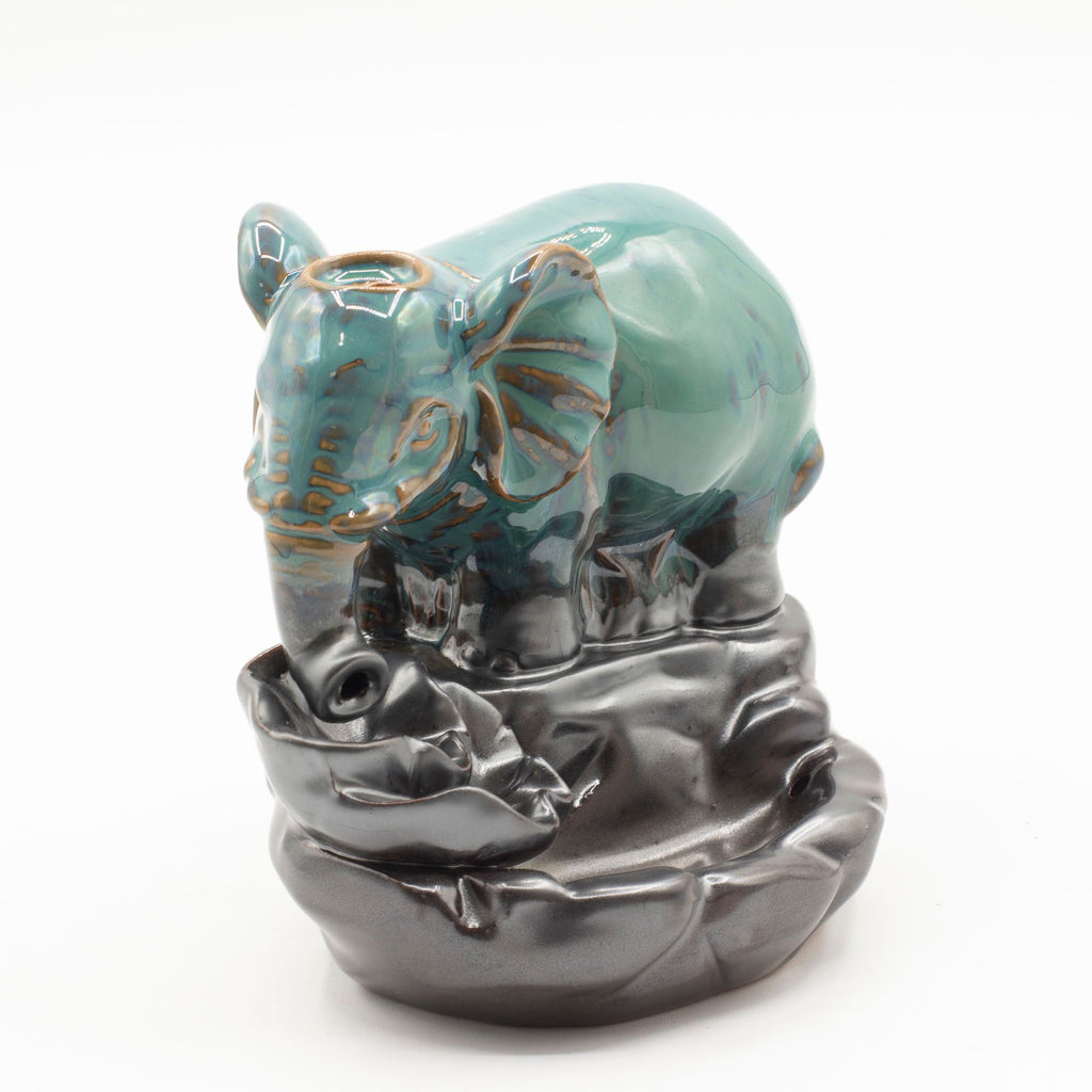 Backflow Incense Burner Elephant at Pool for Soothing Atmosphere