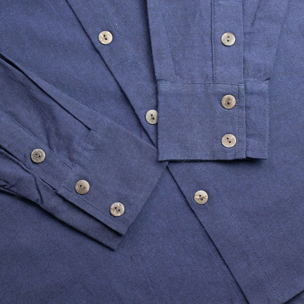 Nomad Sari Kathmandu Shirt in Indigo with Unique Pocket Detail