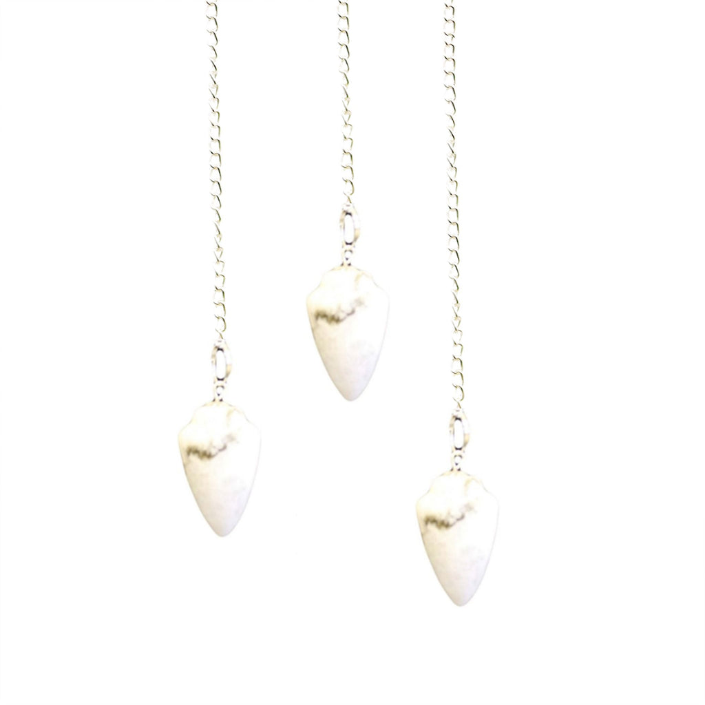 Magic Pendulum with Rainbow Moonstone and Silver Chain
