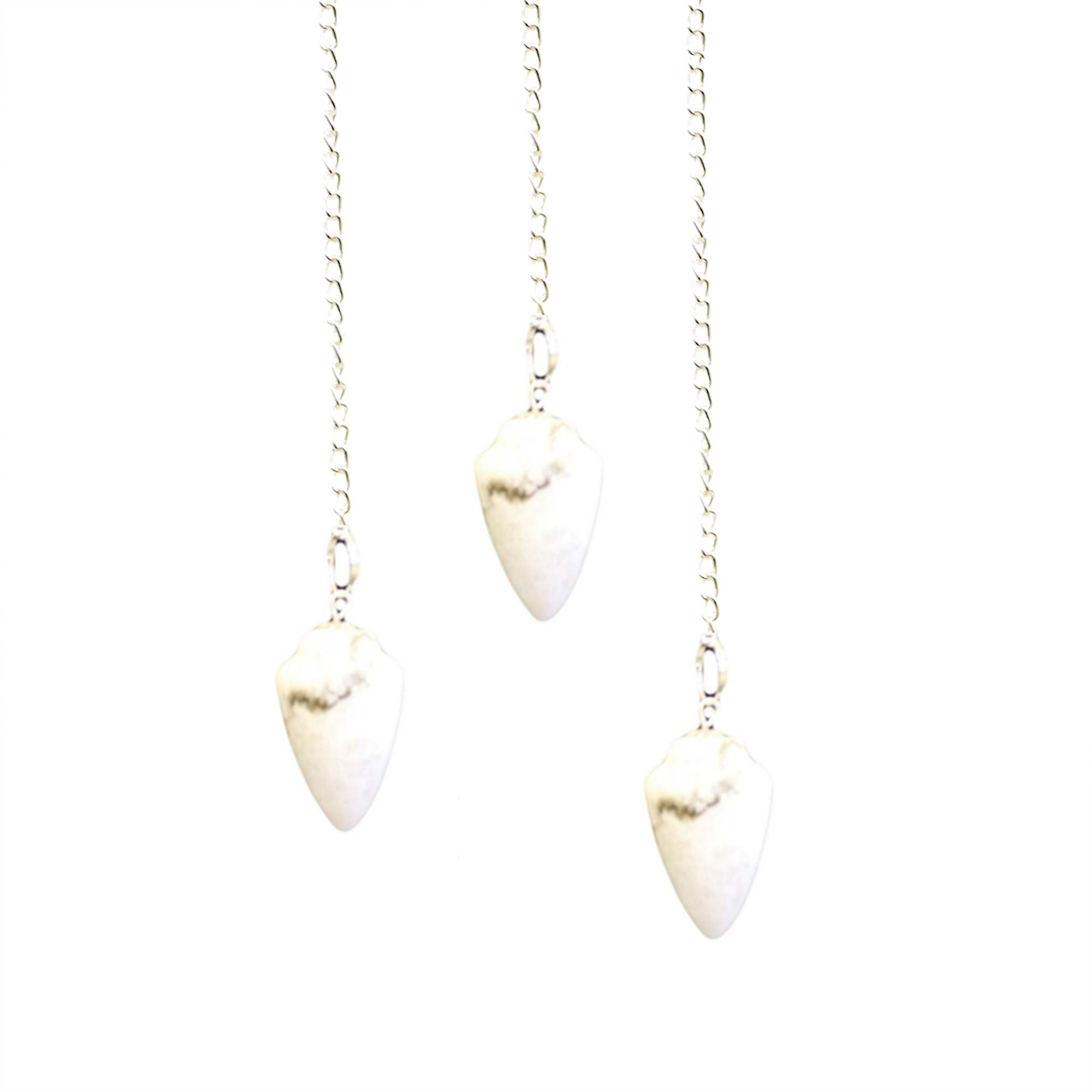 Magic Pendulum with Rainbow Moonstone and Silver Chain