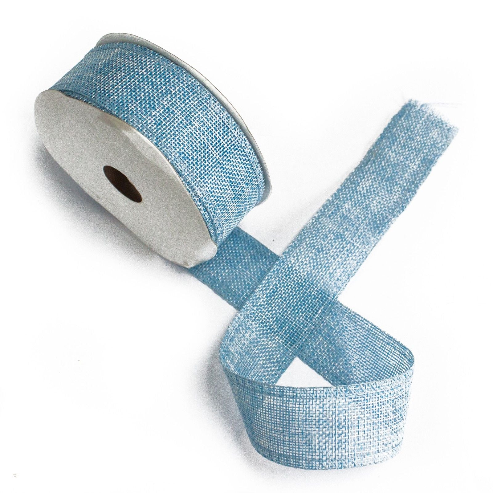 Natural Texture Ribbon 38mm x 20m in Baby Blue for Gift Wrapping