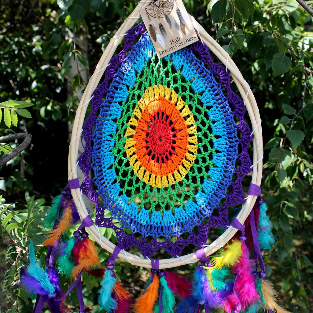 Bali Dream Catchers Large Multi Teardrop for Beautiful Home Decor