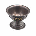 Antique Copper Ritual Chalice with Triple Moon for Spiritual Use