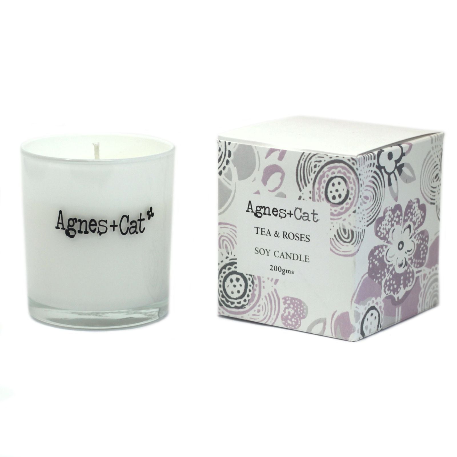 Agnes + Cat Votive Candle Tea and Roses for Calm Relaxing Spaces