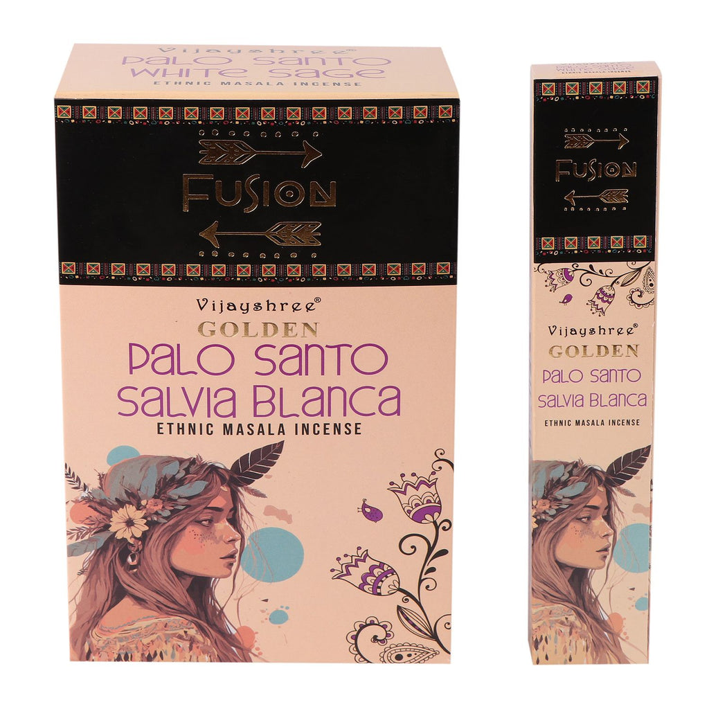 15g Golden Palo Santo and White Sage Incense Sticks for Aromatherapy