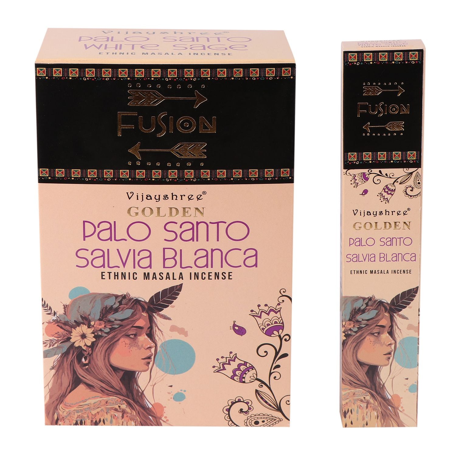 15g Golden Palo Santo and White Sage Incense Sticks for Aromatherapy