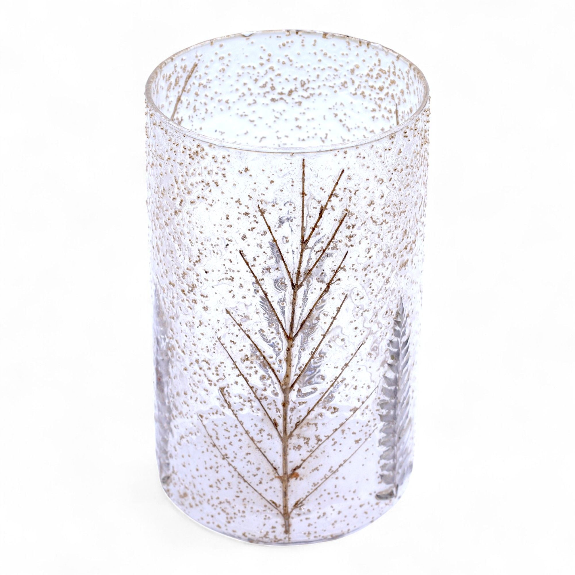 Natural Floral Glass Tall Vase Candle Holder Pino for Home Decor