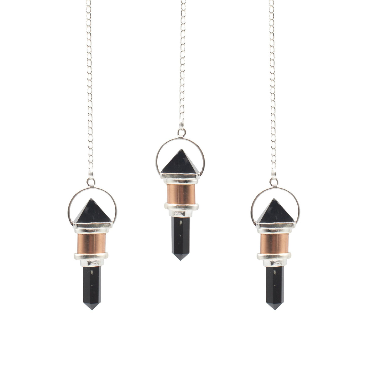 The Night Watcher- Combo Piece Copper Pendulum -  Obsidian