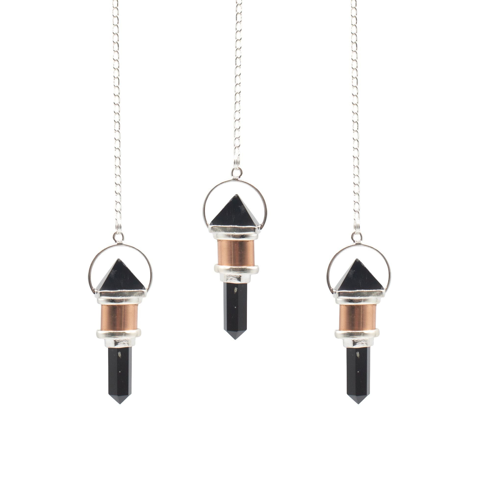 The Night Watcher- Combo Piece Copper Pendulum -  Obsidian