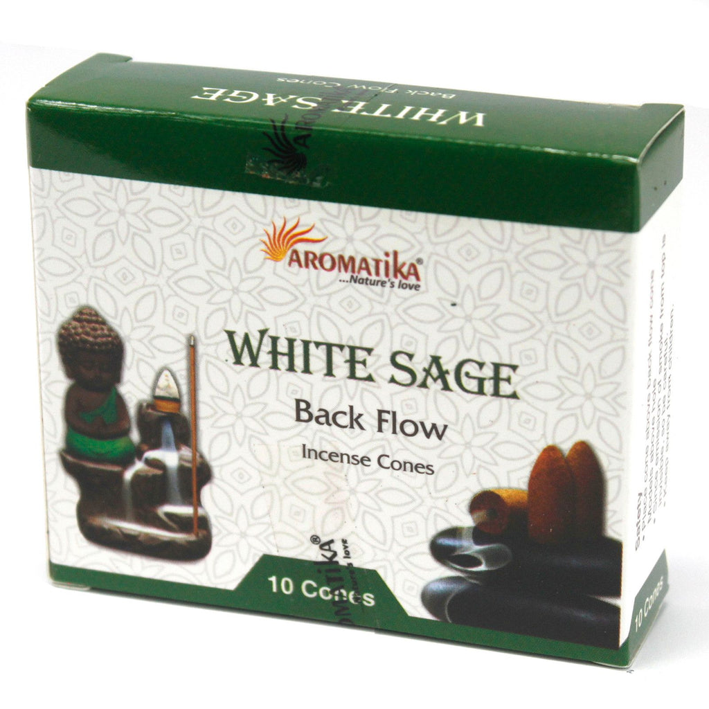 Aromatica Backflow Incense Cones White Sage for Home Fragrance