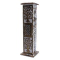 White Washed Incense Holder with Elegant Smoke Tower Design