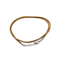 Faux Leather Pendant Cord 2.5mm x 55cm in Tan for Jewellery Making