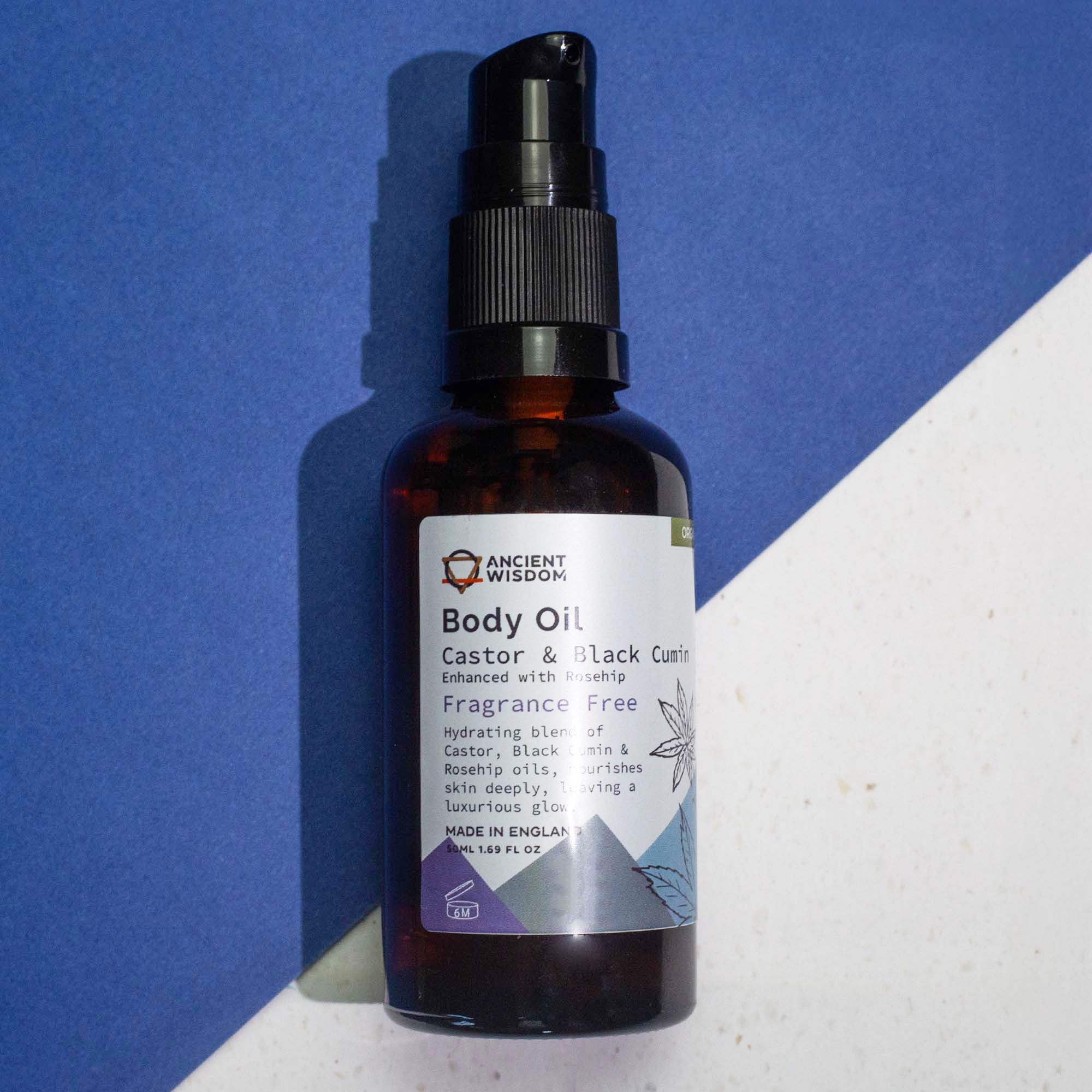 Organic Body Oil 50ml Rosehip Unfragranced for Sensitive Skin