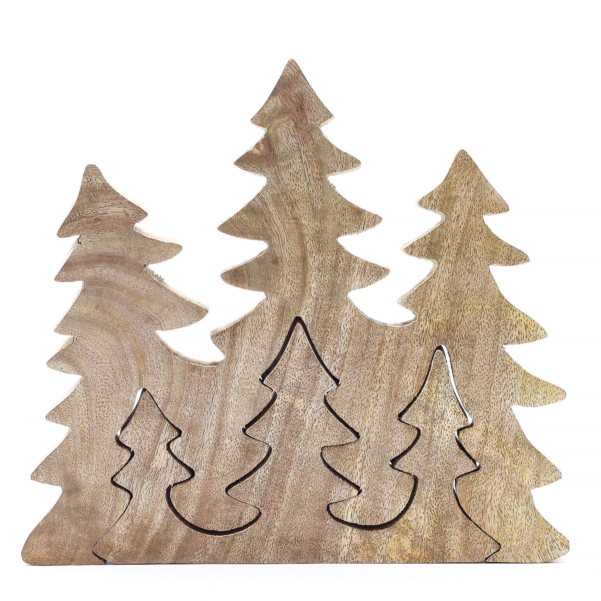 Lost in the Forrest Three Trees 3D Wooden Decoration for Home