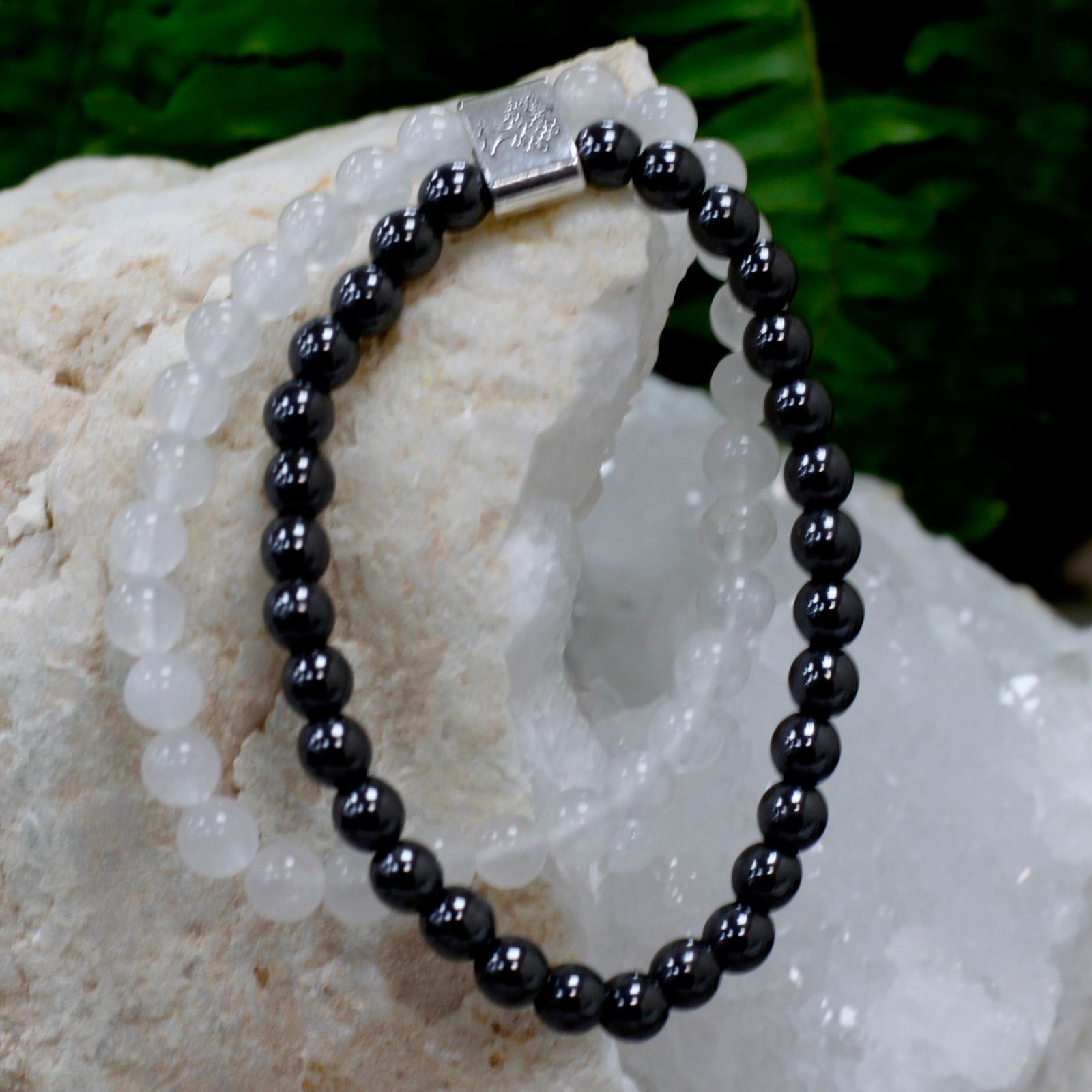 Magnetic Gemstone Bracelet Rock Quartz for Unique Style Appeal