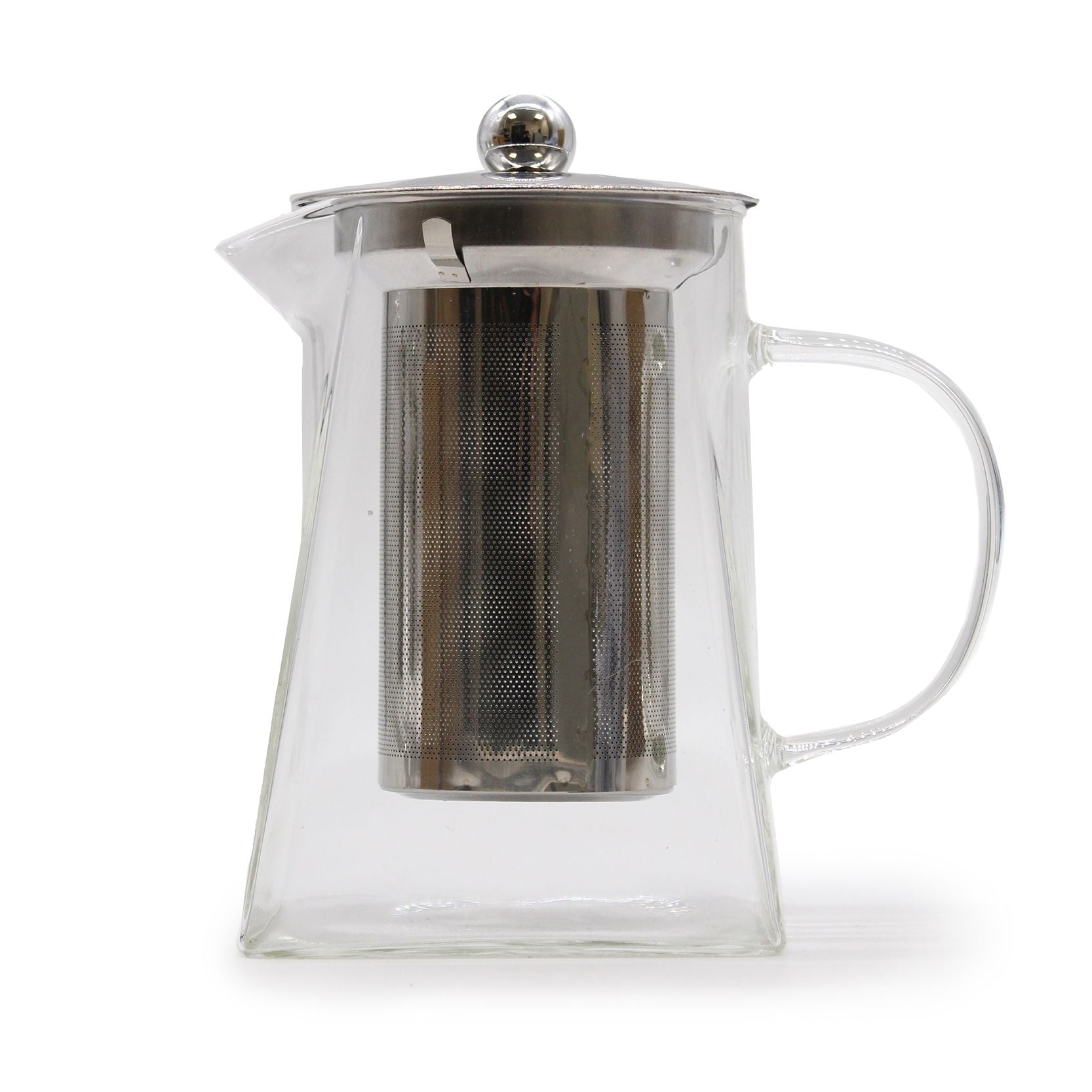 Glass Infuser Teapot in Tower Shape with 750ml Capacity