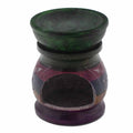 Soapstone Oil Burner 10cm with Flower of Life in Five Colours