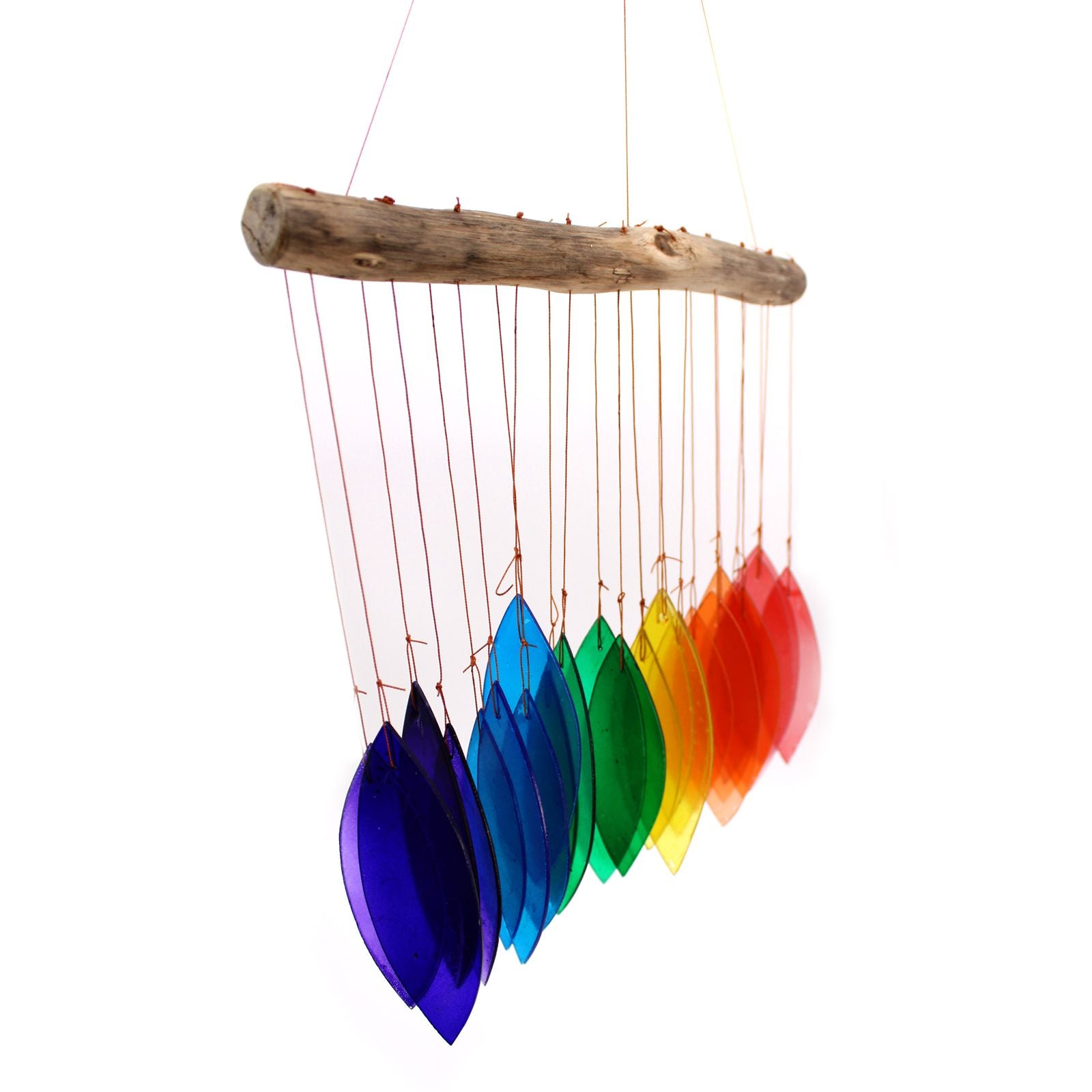 Rainbow Glass Chime Assorted Recycled Glass Wind Chimes