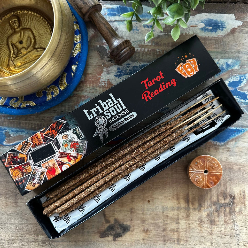 Tribal Soul Spiritual Incense Sticks with Ceramic Holder for Tarot