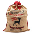 Delivered By Reindeer Festive Jute Sack for Christmas Gifts